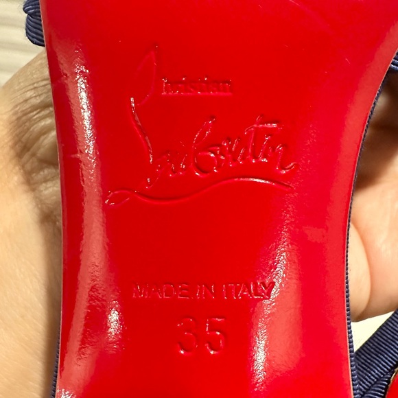 🌺CHRISTIAN LOUBOUTIN🌺 Marie Anne 55 Embellished Sandals Size: 35 - Picture 14 of 15